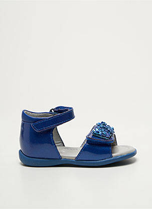 Sandales/nu pieds tissage vernis bout ouvert bleu MOD8 fille