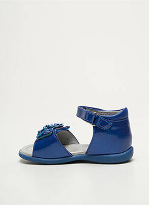Sandales/nu pieds tissage vernis bout ouvert bleu MOD8 fille