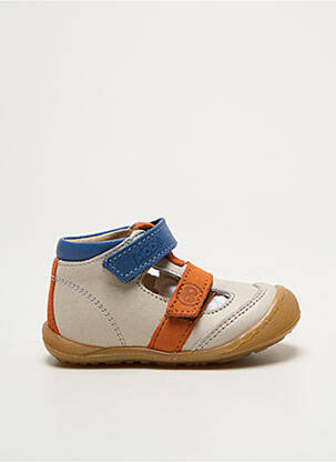 Sandales/nu pieds empiècements bout rond beige MOD8 garçon