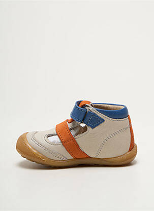Sandales/nu pieds empiècements bout rond beige MOD8 garçon