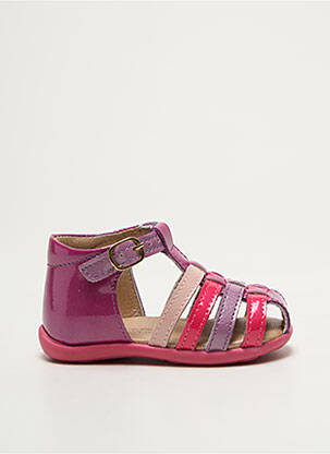 Sandales/nu pieds tissage vernis bout rond violet MOD8 fille