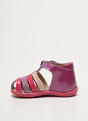 Sandales/nu pieds tissage vernis bout rond violet MOD8 fille