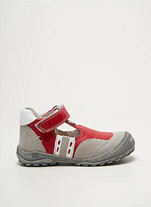 Bottillons fermeture scratch bout rond rouge MOD8 garcon