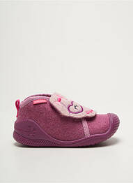 Chaussons/pantoufles fermeture scratch bout rond rose BIOMECANICS fille