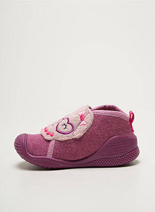 Chaussons/pantoufles fermeture scratch bout rond rose BIOMECANICS fille