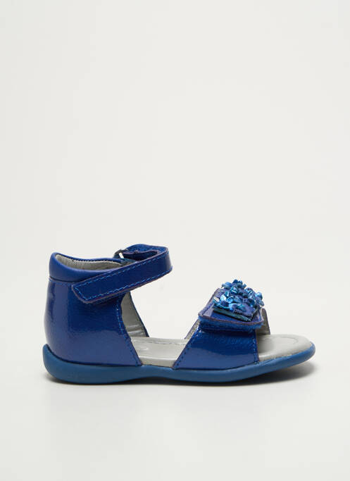 Sandales/nu pieds tissage vernis bout ouvert bleu MOD8 fille