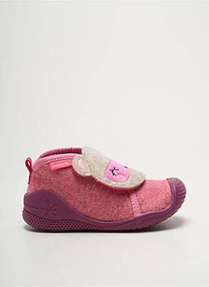 Chaussons/pantoufles fermeture scratch bout rond rose BIOMECANICS fille