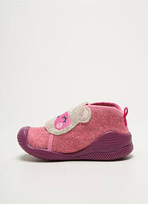 Chaussons/pantoufles fermeture scratch bout rond rose BIOMECANICS fille