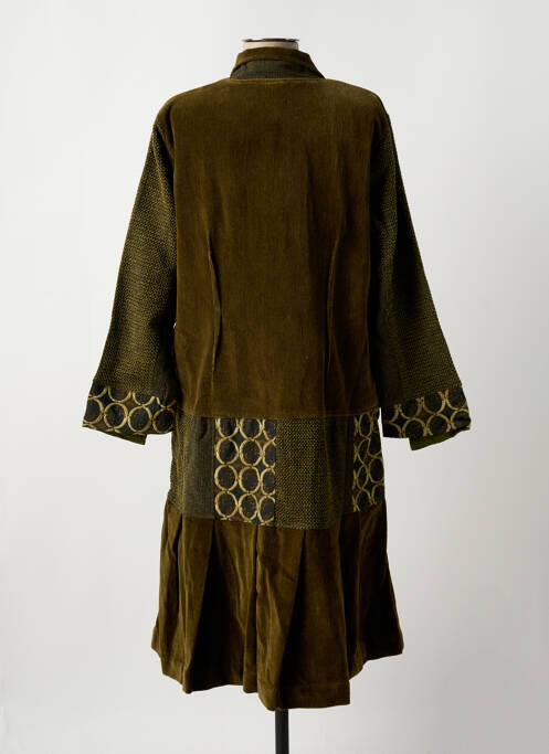 Manteau long vert ZELTI femme