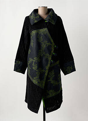 Manteau long vert ZELTI pour femme