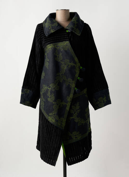 Manteau long vert ZELTI pour femme