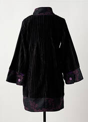 Manteau court noir NID D'ABEILLE pour femme seconde vue