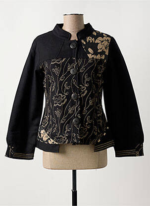 Veste casual noir NID D'ABEILLE pour femme