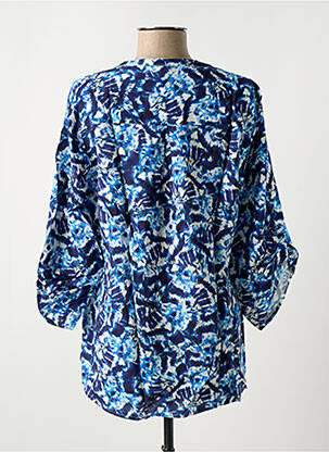 Blouse imprimé fantaisie manches 3/4 bleu EMA BLUE'S femme