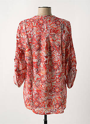 Blouse imprimé fantaisie manches 3/4 rouge EMA BLUE'S femme