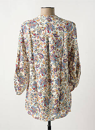 Blouse imprimé fantaisie manches 3/4 beige EMA BLUE'S femme