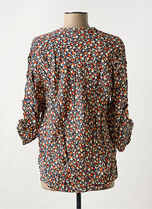 Blouse imprimé fantaisie manches 3/4 noir EMA BLUE'S femme