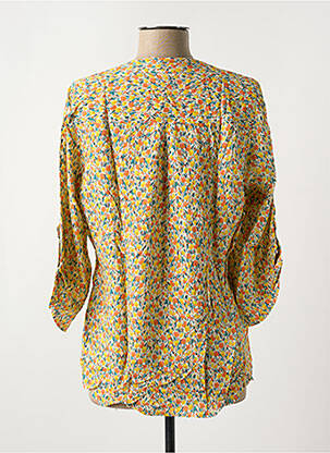 Blouse imprimé fantaisie manches 3/4 jaune EMA BLUE'S femme