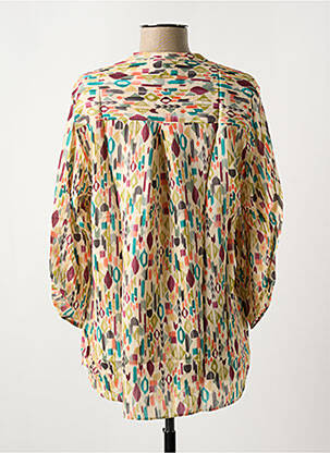 Blouse imprimé fantaisie manches 3/4 beige EMA BLUE'S femme