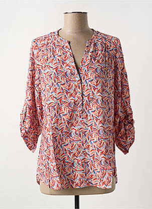 Blouse imprimé fantaisie manches 3/4 rouge EMA BLUE'S femme