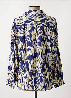 Chemisier imprimé fantaisie manches longues bleu EMA BLUE'S femme