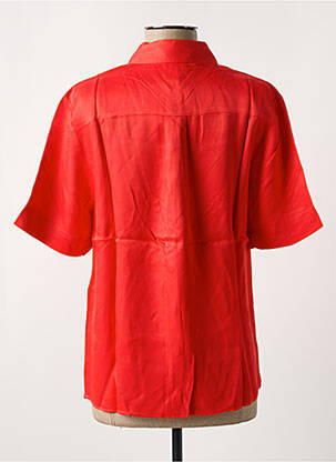 Chemisier coupe droite manches courtes rouge ANGE femme