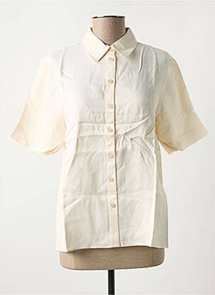 Chemisier manches courtes manches courtes beige ANGE femme