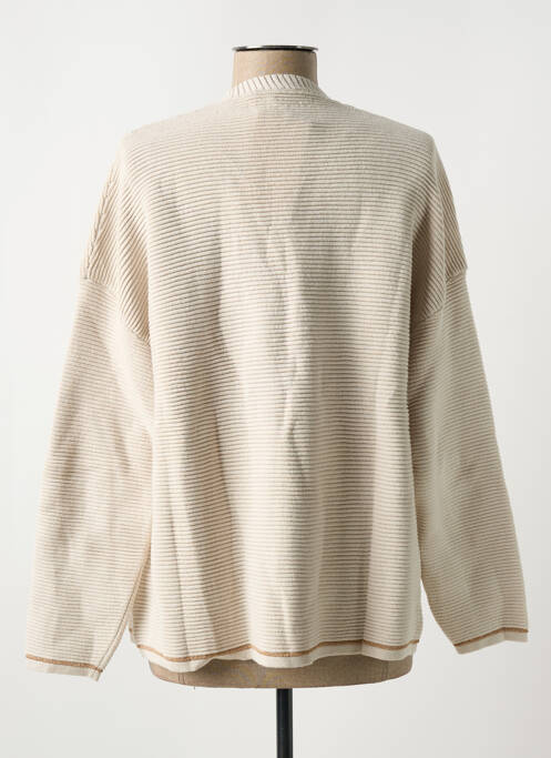 Gilet manches longues beige ANGE pour femme