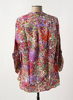 Blouse imprimé fantaisie manches 3/4 rouge EMA BLUE'S femme