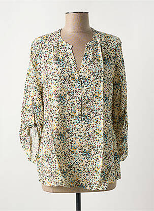 Blouse imprimé fantaisie manches 3/4 beige EMA BLUE'S femme