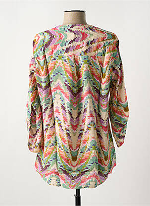 Blouse imprimé fantaisie manches 3/4 rouge EMA BLUE'S femme