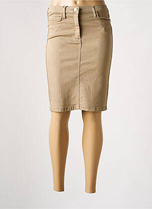 Jupe mi-longue stretch marron MARELLA femme