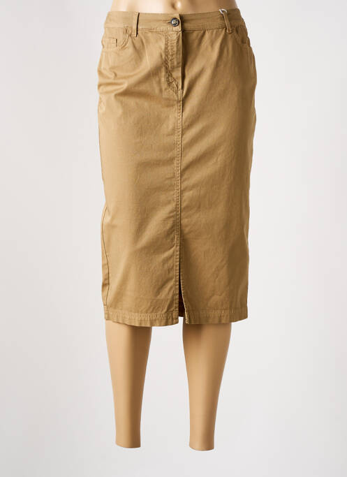 Jupe mi-longue marron MARINA SPORT femme