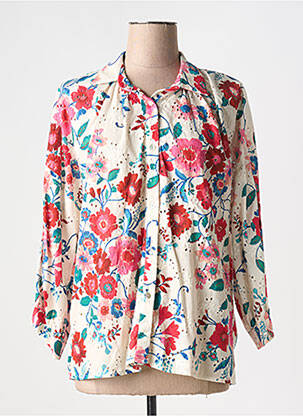 Chemisier imprimé fleurs manches longues rouge SCARLET ROOS femme