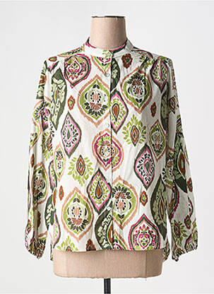 Chemisier imprimé fantaisie manches longues vert SCARLET ROOS femme