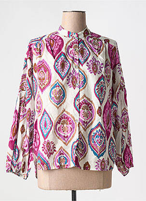 Chemisier imprimé fantaisie manches longues violet SCARLET ROOS femme