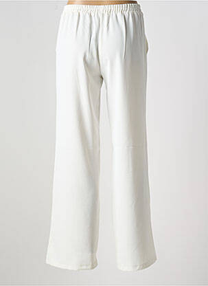 Pantalon large tissage crêpe taille normale blanc EMA BLUE'S femme