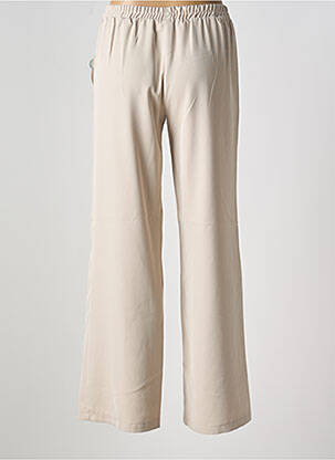 Pantalon large tissage crêpe taille normale beige EMA BLUE'S femme