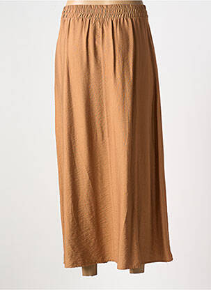 Jupe mi-longue taille haute marron MAMOUCHKA femme