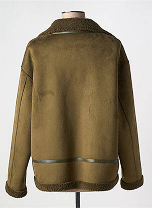 Manteau court coupe droite sans capuche vert EMME M femme
