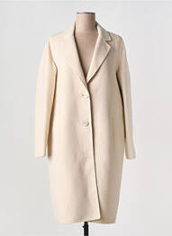 Manteau long coupe droite sans capuche beige EMME M femme