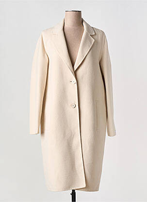 Manteau long coupe droite sans capuche beige EMME M femme