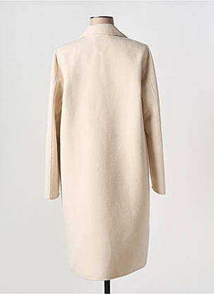 Manteau long coupe droite sans capuche beige EMME M femme