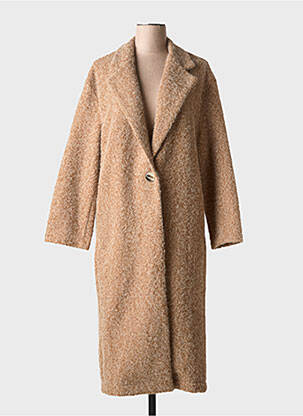 Manteau long coupe droite sans capuche marron SCARLET ROOS femme