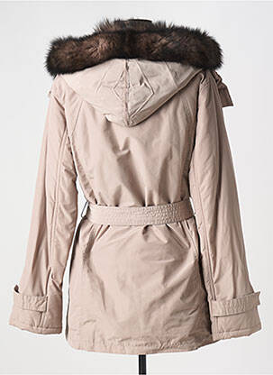 Parka manches longues a capuche beige MAX & MOI femme
