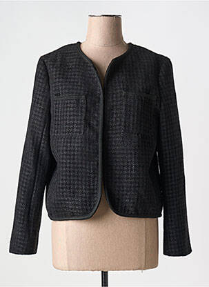 Veste chic col rond noir SENES femme