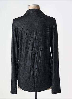 Chemisier coupe cintrée manches longues noir MAJESTIC FILATURES femme