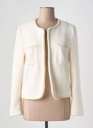 Veste casual col rond blanc SENES femme