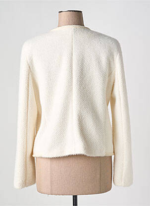Veste casual col rond blanc SENES femme