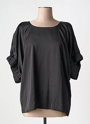 Top coupe fluide manches 3/4 noir LES ACOLYTES femme